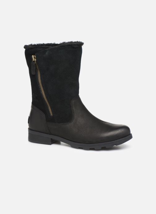 Sorel Emelie Foldover (Black) - Ankle boots chez Sarenza (404790)
